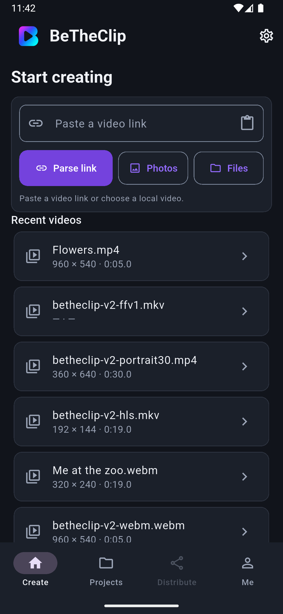 英文版 BeTheClip 應用程式畫面