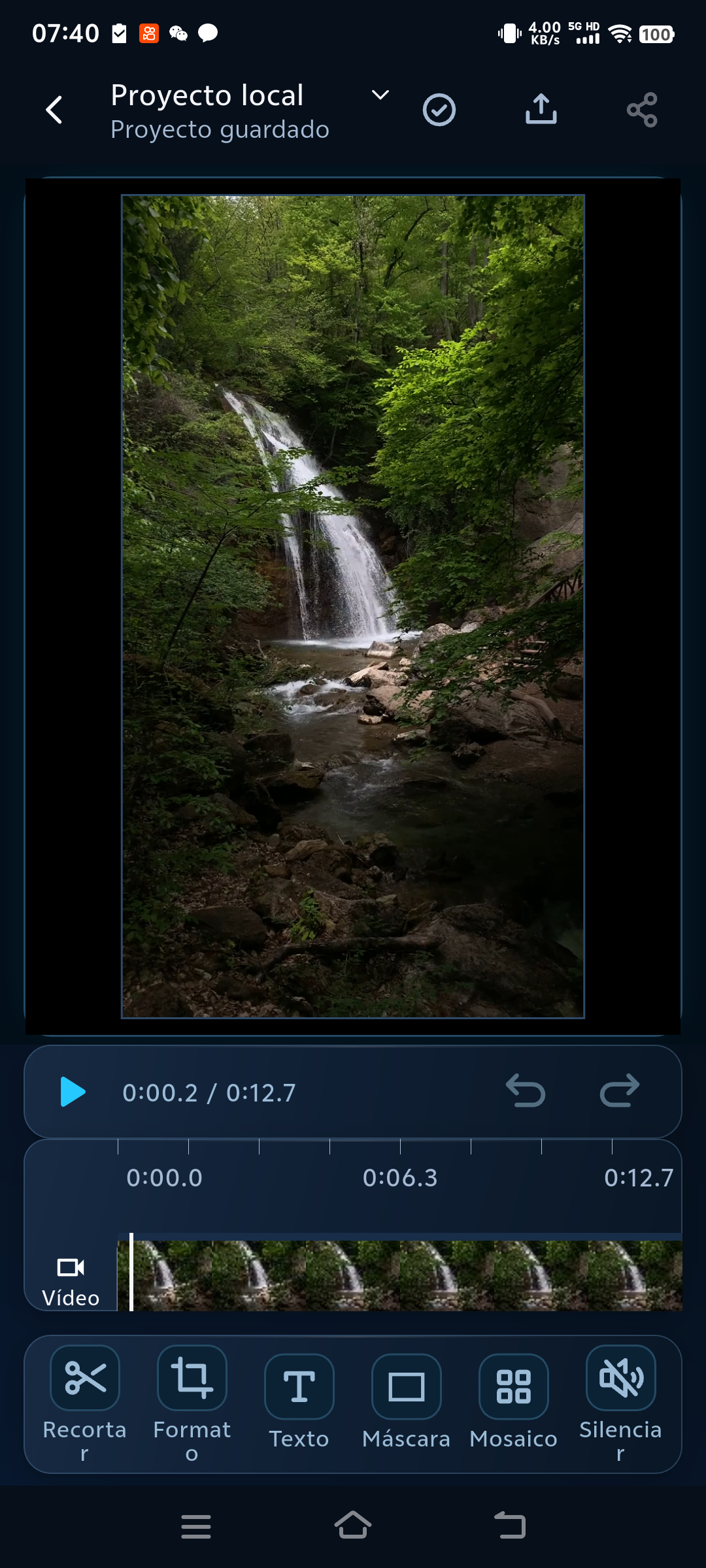 Previsualiza y edita un vídeo vertical