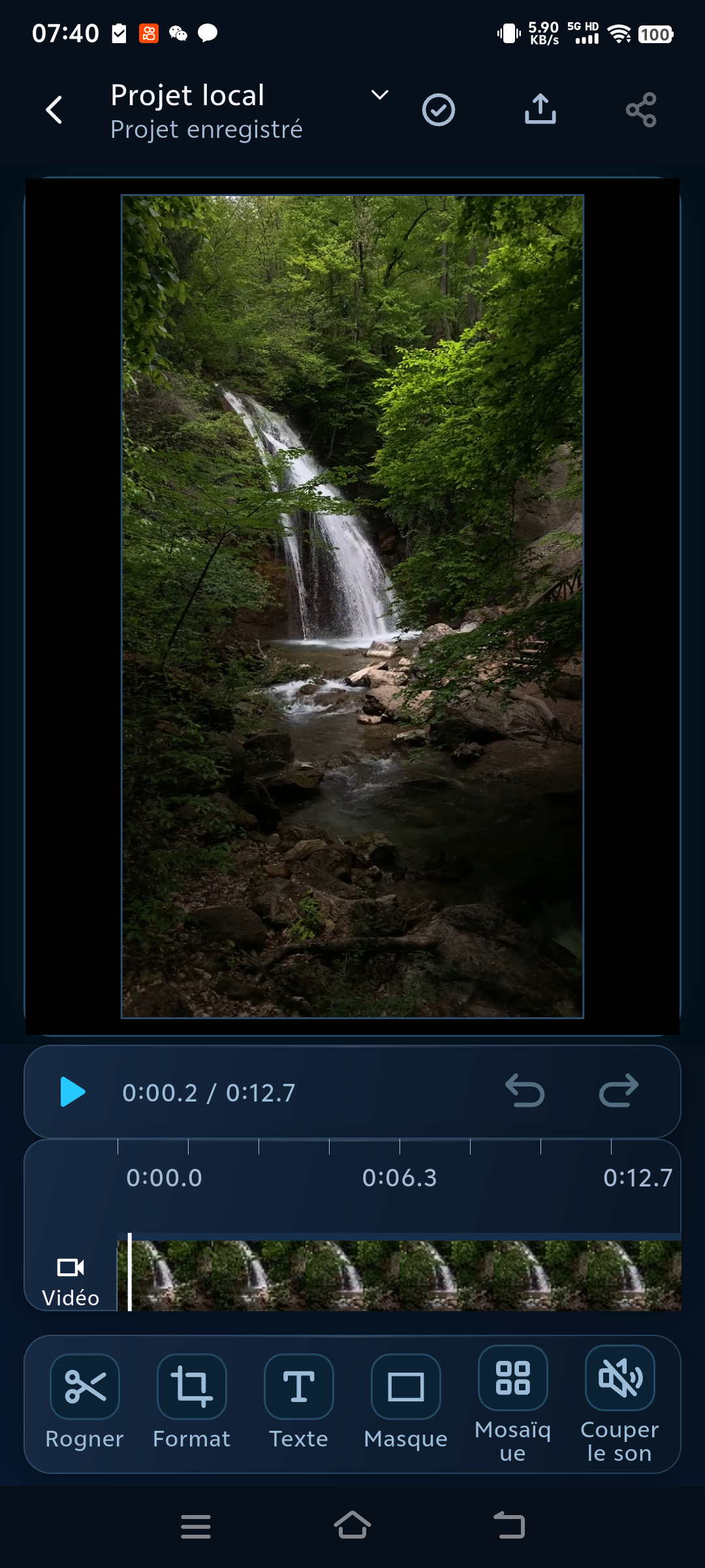 Prévisualiser et modifier une vidéo verticale