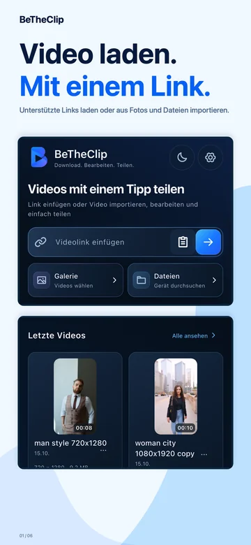 iPhone · Video laden. Mit einem Link.