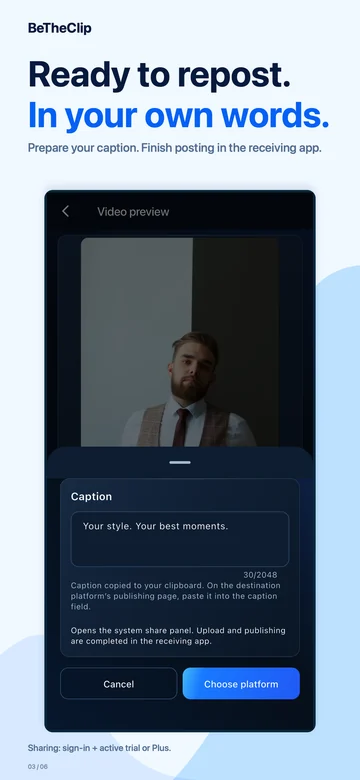 iPhone · Ready to repost. In your own words.